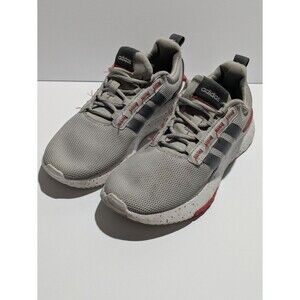 Adidas Cloudfoam Racer TR Womens 5 Gray Red Speckled Running Shoes AW4016